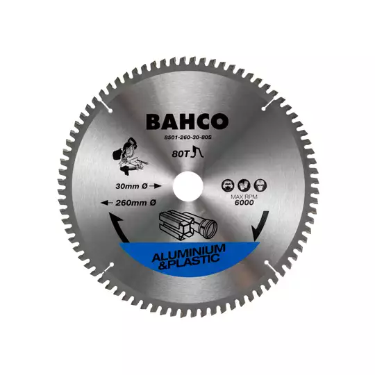 piła tarczowa do cięcia aluminium i tworzywa sztucznego, 210/30mm, 48 zębów, Bahco [8501-17S]