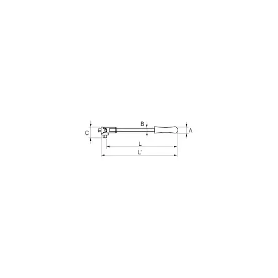 pokrętło uchylne 3/4" 600mm, Koken [6768-600] (1)