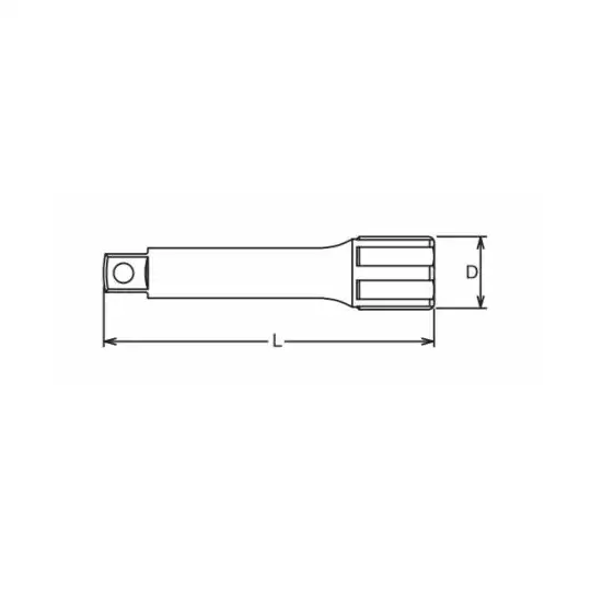 przedłużka do nasadek, kwadrat 1/4", 400mm, Koken [2760-400]