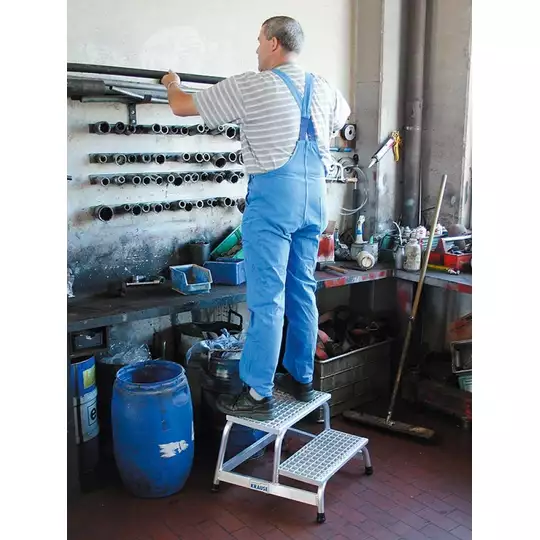 schodek montażowy z 1 stopniem z kraty aluminowej, STABILO PROFESSIONAL KRAUSE [805317]