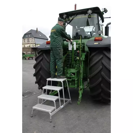 schodek montażowy z 1 stopniem z kraty aluminowej, STABILO PROFESSIONAL KRAUSE [805317]