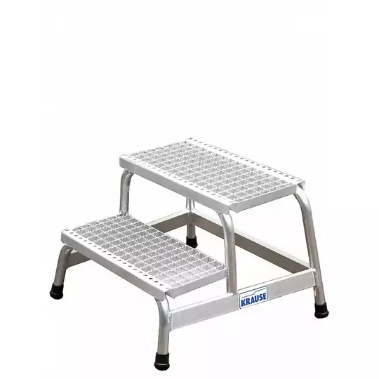 schodki montażowe, pomost z 2 stopniami z kraty aluminowej, STABILO PROFESSIONAL KRAUSE [805324]
