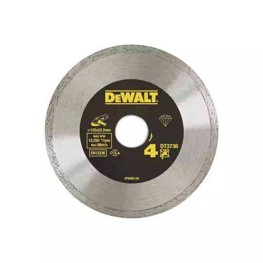 tarcza diamentowa do ciecia bardzo twardzych płytek ceramicznych na sucho, do szlifierek kątowych 125/1,6/7mm, DeWalt [DT3736]