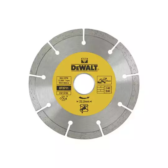 tarcza diamentowa segmentowa do szybkiego ciecia, do szlifierek kątowych 125/1,8/7,5mm, DeWalt [DT3711]