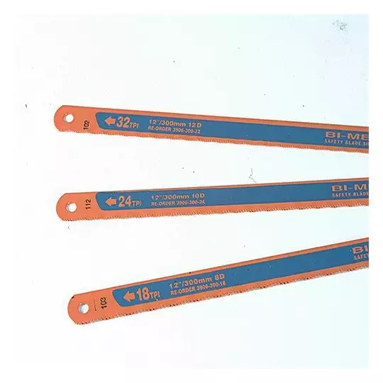 zestaw 3 szt. bimetalicznych brzeszczotów Sandflex 300mm do piły ręcznej, 18, 24, 32 zębów na cal, Bahco [3906-300-3P]