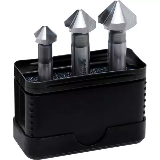 zestaw 3szt pogłębiaczy stożkowych HSS 90' Alpen [0232000003100]