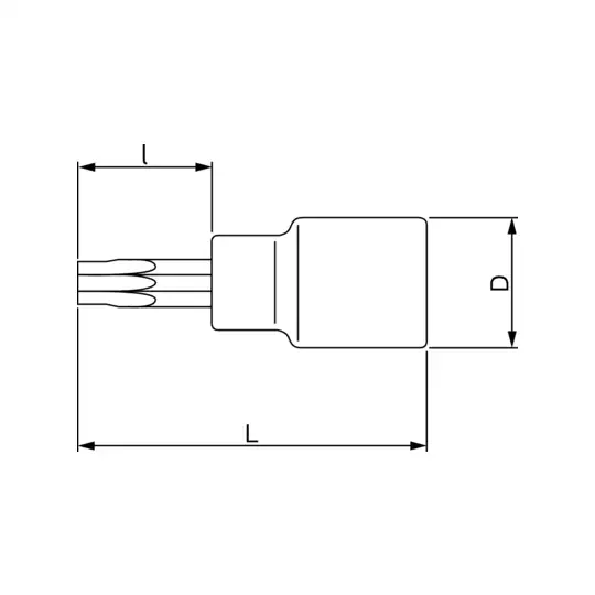 nasadka ręczna 1/4" z końcówką TORX, Bahco -schemat