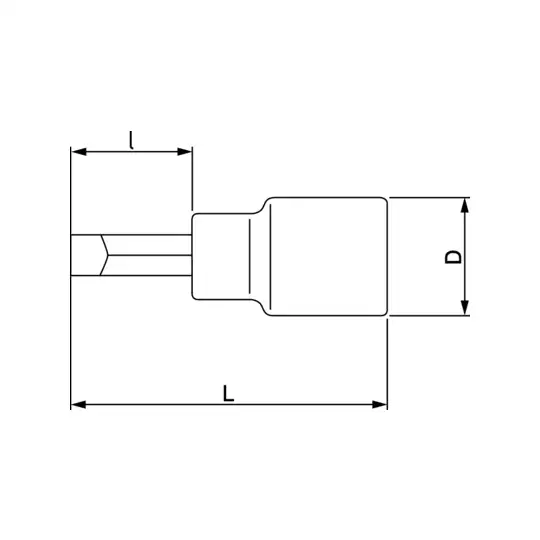 nasadka ręczna 3/8" z końcówką do śrub prostych, 6,5 mm, Bahco [7409F-6,5]