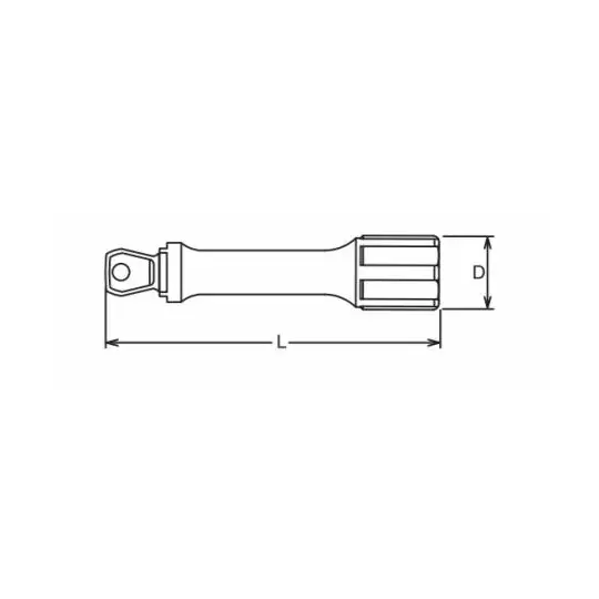 przedłużka uchylna do nasadek, kwadrat 1/2", 75mm, Koken [4763-75]