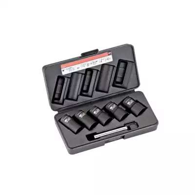 zestaw 5szt. udarowych nasadek skrętnych, głębokich do wykręcania zniszczonych śrub, 1/2", 17, 19, 21, 22, 24mm, Bahco [BWTSP6]