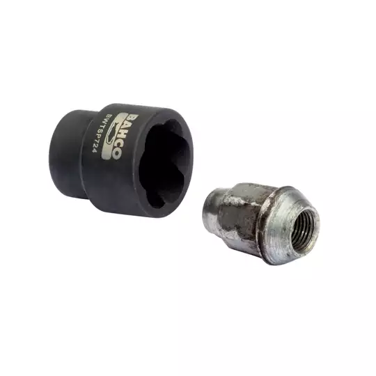 zestaw 5szt. udarowych nasadek skrętnych, głębokich do wykręcania zniszczonych śrub, 1/2", 17, 19, 21, 22, 24mm, Bahco [BWTSP6]