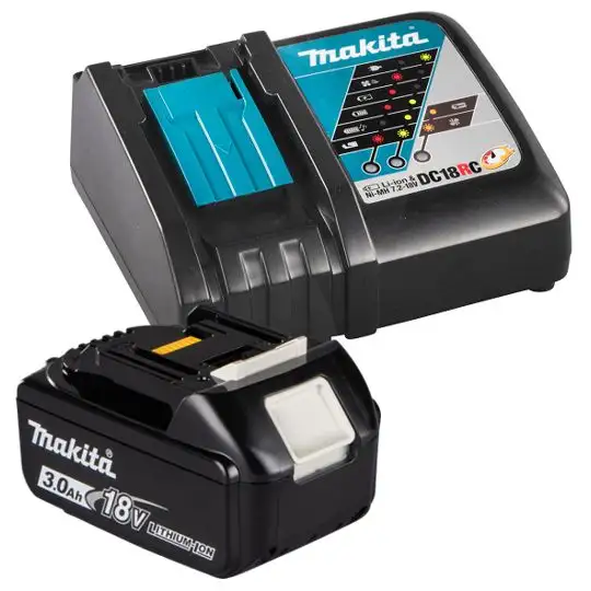 zestaw zasilający: 1 akumulator 3,0Ah BL1830B + ładowarka DC18RC, 18V, Makita [191A24-4]