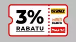 Rabat 3% na narzędzia BAHCO, DeWALT i Makita