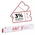 Jubileuszowa miara i kod rabatowy na 30-lecie A/B/C